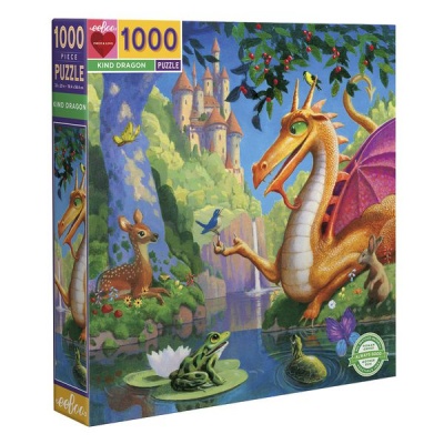 Photo of eeBoo Square Family Puzzle - Kind Dragon: 1000 Pieces