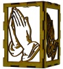 MSB Candle Holder Decorative Lantern Praying Hands Shadow Box Photo