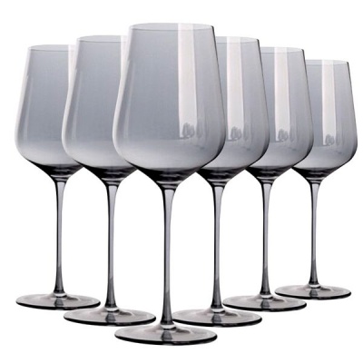 Dream Home Goblets Crystal Glass Bevel Champagne Glasses Transparent Set of 6
