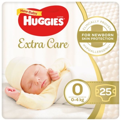 Photo of Huggies Extra Care - Size 0 New Baby - 25 Nappies