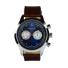 Signature Gents Brown Leather Stainless Steel Chronograph Watch Photo