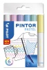 Pilot SW PT Fine Point Pintor Paint Marker Pastel Wallet of 6