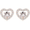 Stella Luna Sweet Heart earring - Swarovski Clear Crystal Rosegold Photo