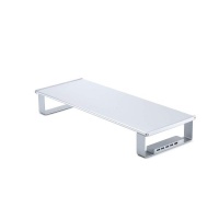 Nerdy Admin – Aluminum Computer Monitor Stand Metal Riser with 4x USB 30