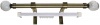 Matoc 25mm Curtain Pole Single Rail Crystal Ball Antique Brass