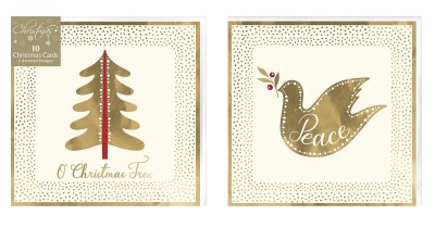 Photo of AK 10 Dove & Tree Designed Christmas Cards