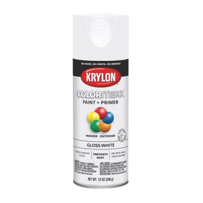 Photo of Krylon Colormaxx Paint Primer Gloss White