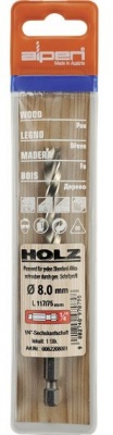 Alpen HSS Wood Bit 3mm Hex Shank 3 Pack
