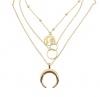SilverCity Triple Layer Moon Earth & Beads Necklace Photo
