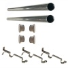 Matoc Designs Matoc 25mm Curtain Double Pole Set - Flat End Caps - Silver Photo