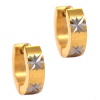Androgyny Star Huggie Hoops in Stainless Steel-AE3 Photo