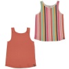 SoulCal Junior Girls 2 Pack Jersey Vests - Rainbow/Rust [Parallel Import] Photo