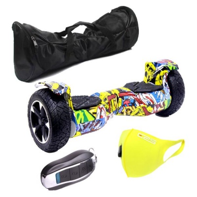 Photo of Self Balance Scooter 8.5" Hoverboard-Off-Road-LED-Remote-Bag-Mask-Graffiti