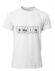 PepperSt Mens White T-Shirt - Brain Periodic Table Photo