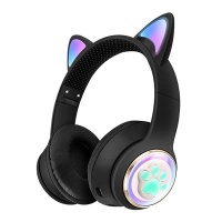 Gjby Wireless Cat Ear Headphones with LED Lights