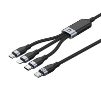 Unitek 3 in 1 USB C to Lightning Type C Micro USB Multi Charging Cable