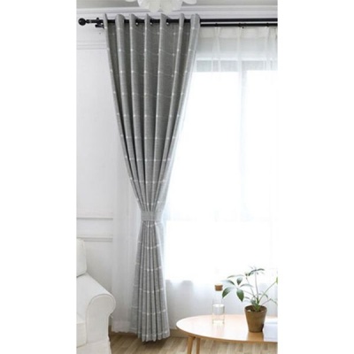 Photo of Matoc Designs Matoc Readymade Curtain 221cm Height -Block Design -Eyelet -Grey