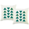 PepperSt - Scatter Cushion Cover Set - Teal Triangles Photo