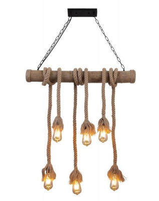 Photo of JNC-Vintage Rope Pendant Light Bamboo/6