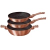 Berlinger Haus 3-Piece Marble Coating Cookware Set - Rose Gold Metallic Line Photo