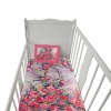 Print with Passion Pink Floral Cot Duvet Set Photo