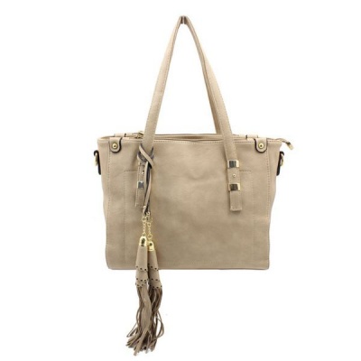 Photo of Blackcherry Gold Tab Multi Compartment Tote-Beige