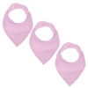 GingerBaby - Luxury Bandana Dribble Bib - Light Pink - 3 Pack Photo