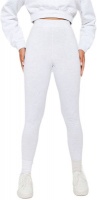 I Saw it First Ladies Grey Marl High Waisted Cotton Leggings