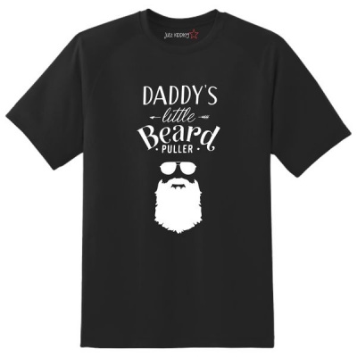 Photo of Just Kidding Kids "Daddy's Little Beard Puller" Short Sleeve T-Shirt -Black