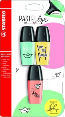 Photo of Stabilo BOSS Pastel Mini Love Highlighters 3 pack