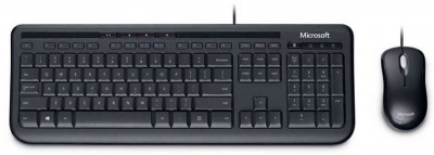 Microsoft Wired Desktop 600 Keyboard Mouse BLK USB for Business