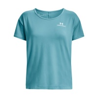 Under Armour Womens Rush Energy Core Short Sleeve Tee Glacier BlueWhite