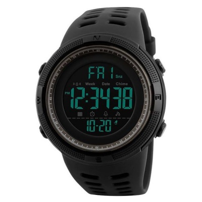 Photo of Skmei Mens Sport Waterproof Dual Time Watch Alarm Stopwatch - Black
