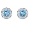 Civetta Spark Rachel Studs-With Swarovski Aquamarine Crystal Rosegold Photo