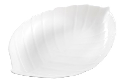 Photo of Osbro - Leaf Serving Platter to Serve Food - White - 10 Inches