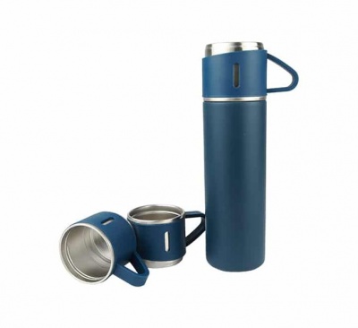 500 ml Vacuum Flask Set Stainless Steel 3 Cups 1 Thermal 500ml Flask