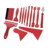 13 Pieces Car Vinyl Wrap Film Tools Squeegee Scrapers Kit - Red Photo