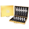 LMA 24 Piece Cutlery Set & Decadent Storage Case - Polished Silver Finish Photo