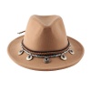 Wide Brim Fedora Panama Summer Hat-Beige Photo