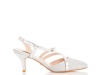 Quiz Ladies Wide Fit Silver Shimmer Low Heel Court Shoes Photo