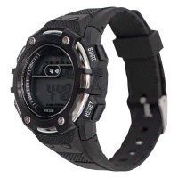 Mimbee Water Resistant Black LED Watch Alarm Stopwatch