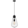 Bright Star Lighting Black Metal Pendant with Cone Shaped Chrome Frame Photo