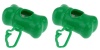 2 x Dog Poop Poo Plastic Bags Holder Set for Pet Walking - Green Photo