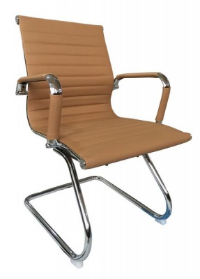 Photo of TOCC Ribbed Visitors Office Chairs - Set of 2 Per Box - Camel