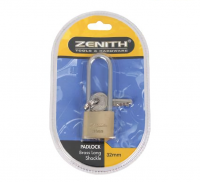 Zenith Bulk Pack x 4 Padlock Brass 32mm Long Shackle
