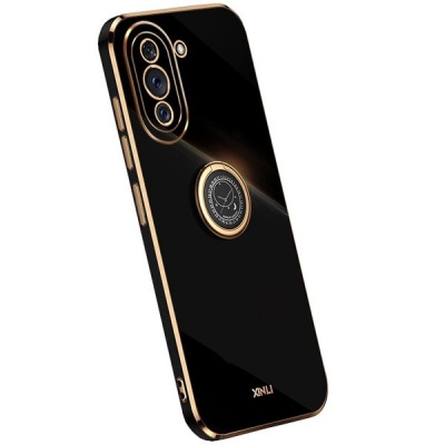Gold Electroplated Phone Case with Ring Holder for Huawei Nova 10 SE