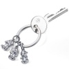 Troika Keyring Three Monkeys - Matt Silver Colour Photo