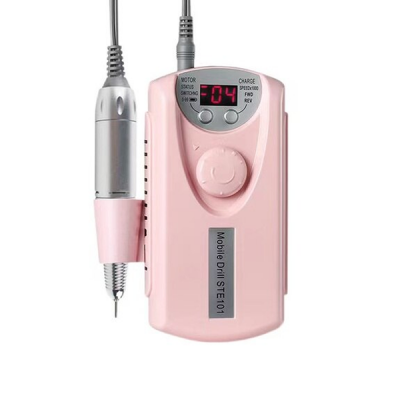 Pink 60W Portable Rechargeable Nail Drill Machine PL 101
