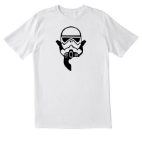 Star Wars Stormtrooper Face N1 White T shirt