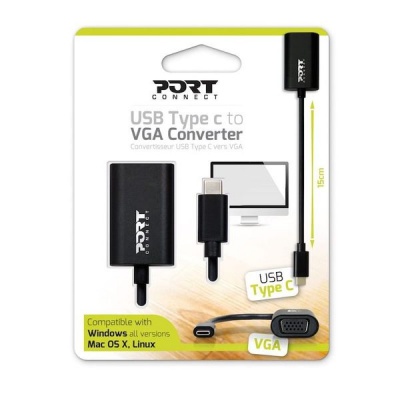Port Connect Type C To Vga Converter